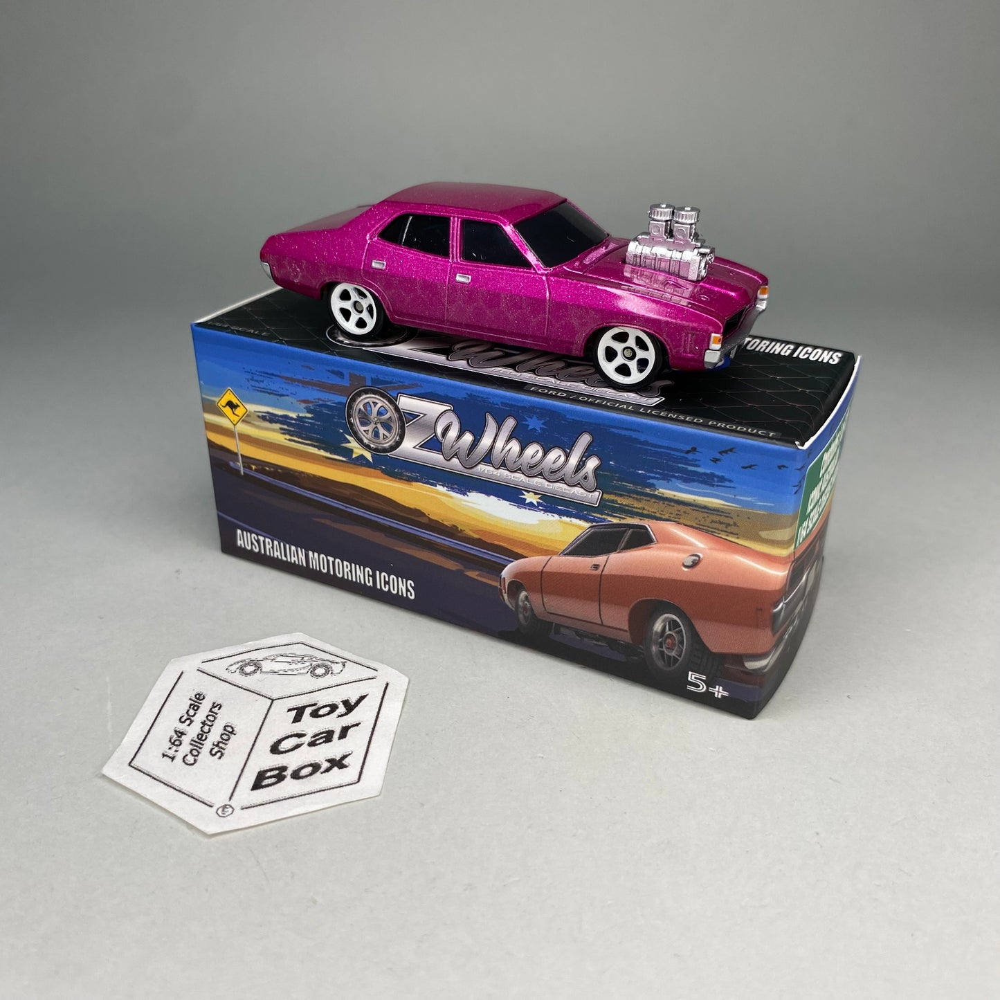 OZ WHEELS Red Bellies - Ford Falcon XA Sedan (Metallic Pink -1:64* Clutch 1) F55