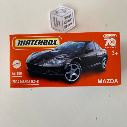 2023 MATCHBOX #49 - 2004 Mazda RX-8 (Black - Power Grab - Unopened) C49g