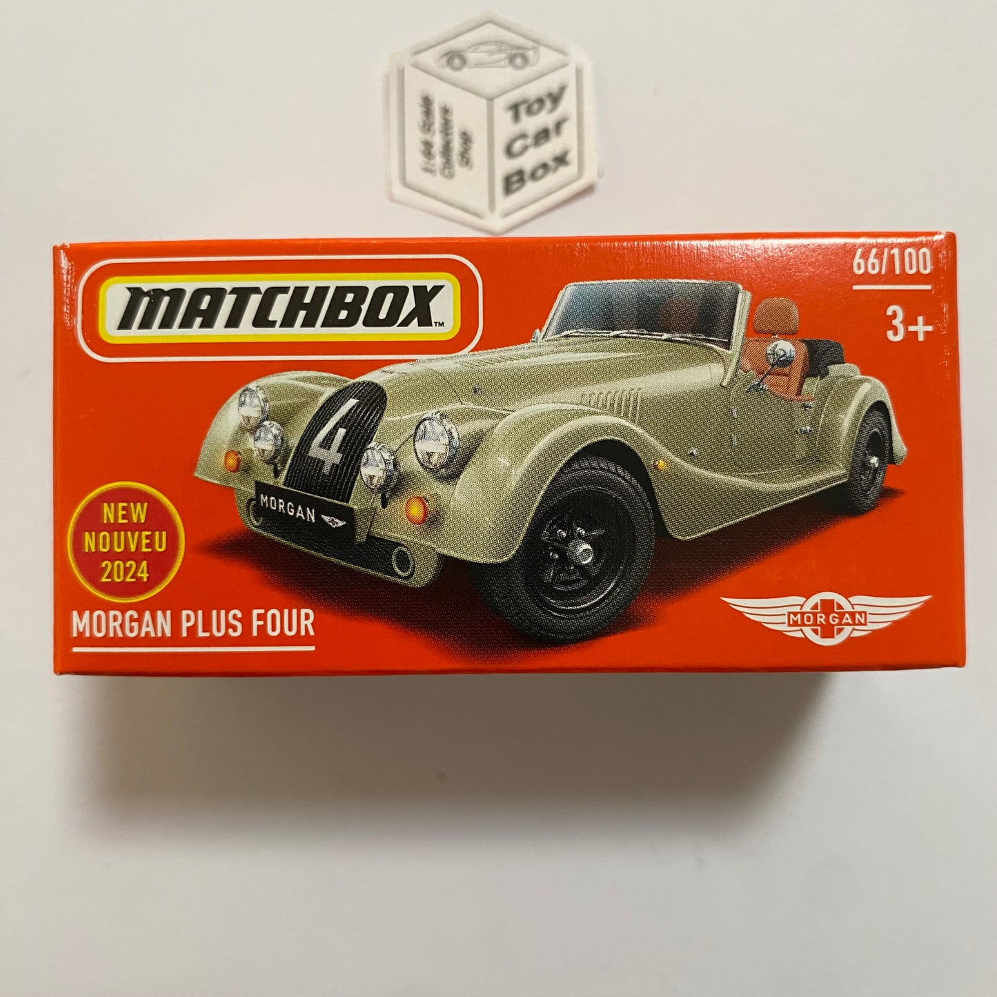 2024 MATCHBOX #66 - Morgan Plus Four (Beige - Power Grab) C50