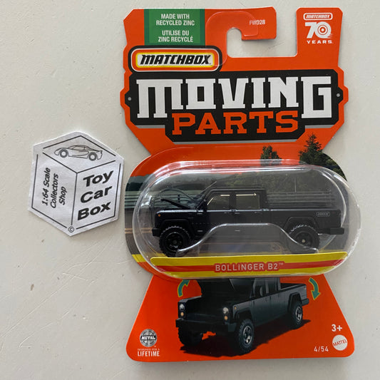 2023 MATCHBOX Moving Parts #4 - Bollinger B2 (Black - Opening Front & Rear) E75