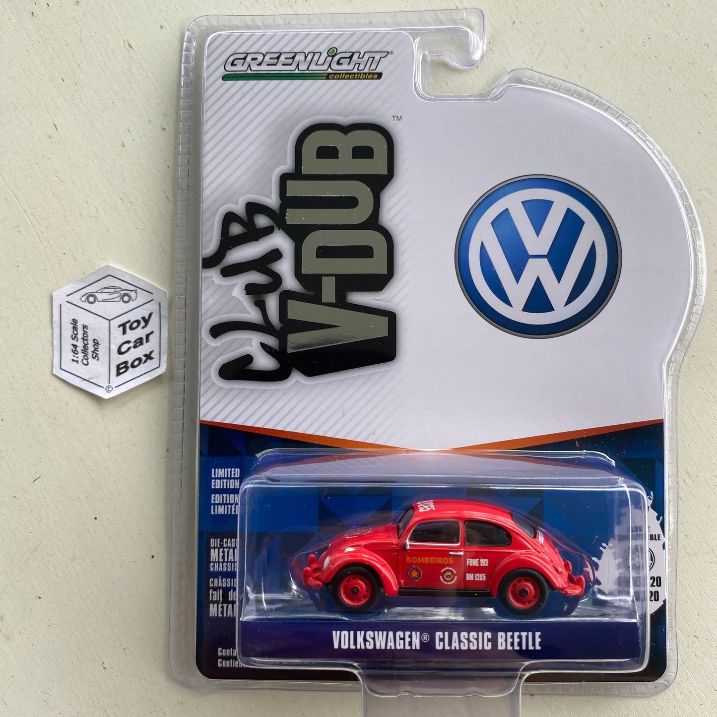 GREENLIGHT - Volkswagen Classic Beetle (Bombeiros - Club V-Dub Series 20) I80g