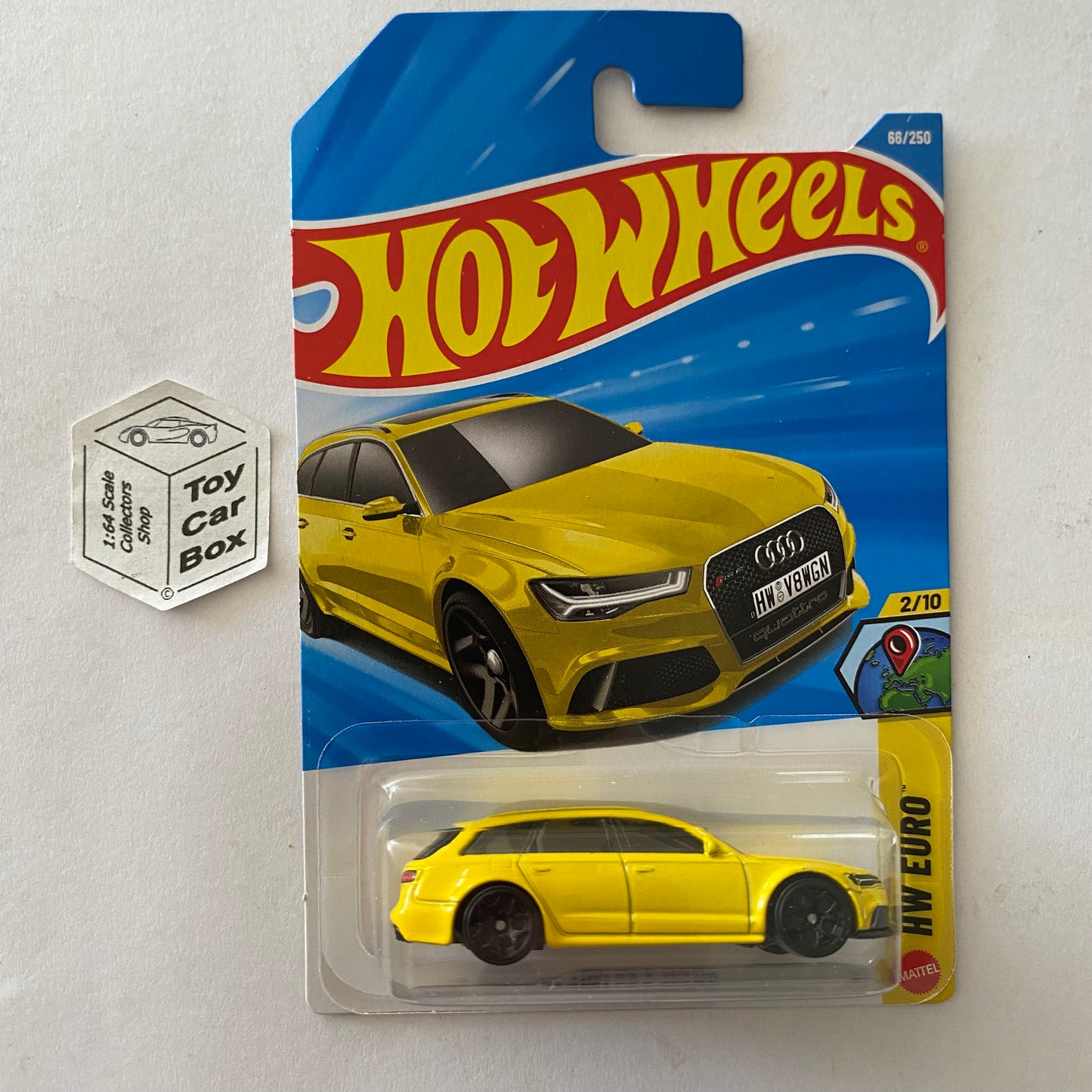2026 HOT WHEELS #66 - ‘17 Audi RS6 Avant (Yellow #2 HW Euro - Long Card) Z90