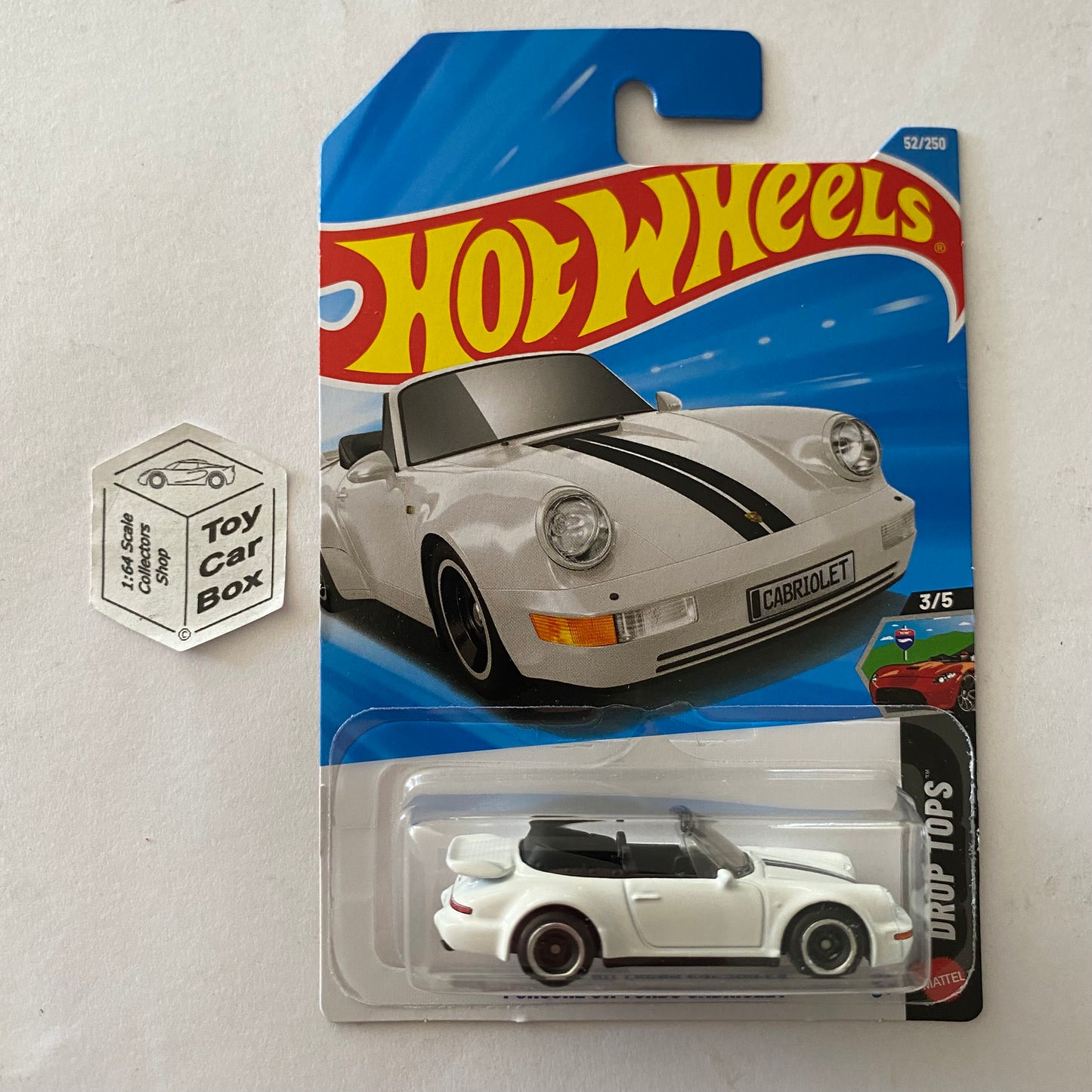 2026 HOT WHEELS #52 - Porsche 911 Turbo Cabriolet (White #3 Drop Tops- Long) A00