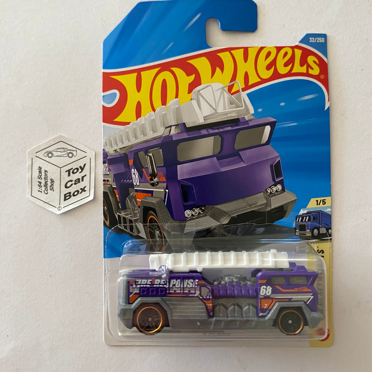 2026 HOT WHEELS #32 - 5-Alarm (Purple #1 Heavyweights - Long Card) A00