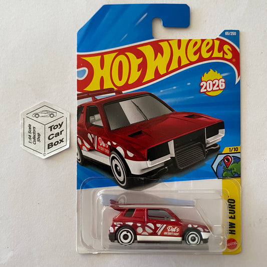 2026 HOT WHEELS #65 - Drift Box (Red #1 HW Euro - Long Card) A00