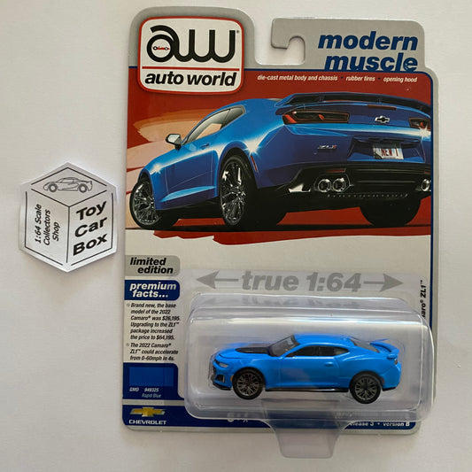 2023 AUTO WORLD - 2022 Chevy Camaro ZL1 (Rapid Blue - Release 3B) M15