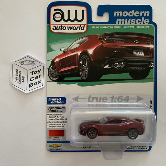 2023 AUTO WORLD - 2022 Chevy Camaro ZL1 (Wild Cherry - Release 3A) M15