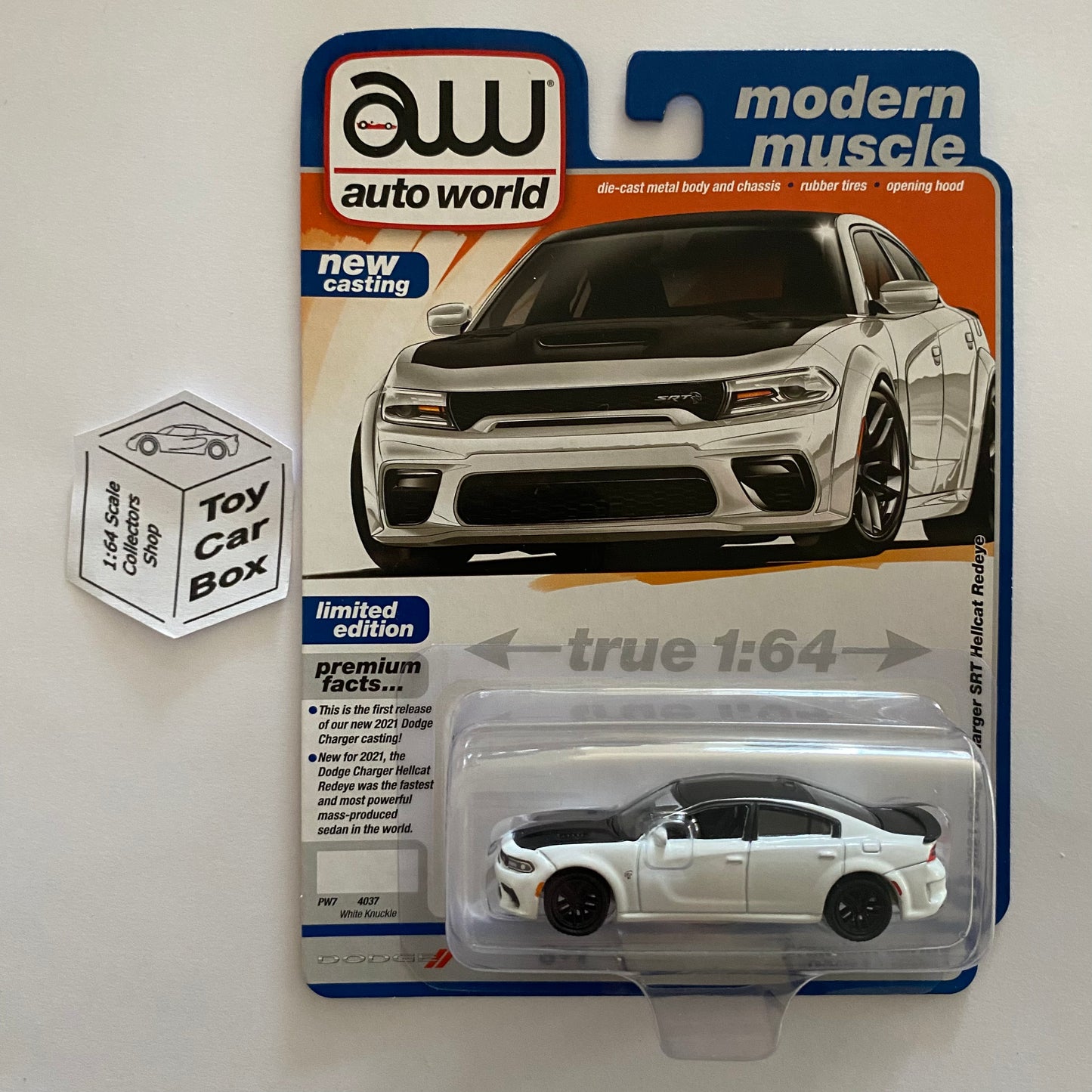 2023 AUTO WORLD - 2021 Dodge Charger SRT Hellcat Redeye (White - Release 3A) M15