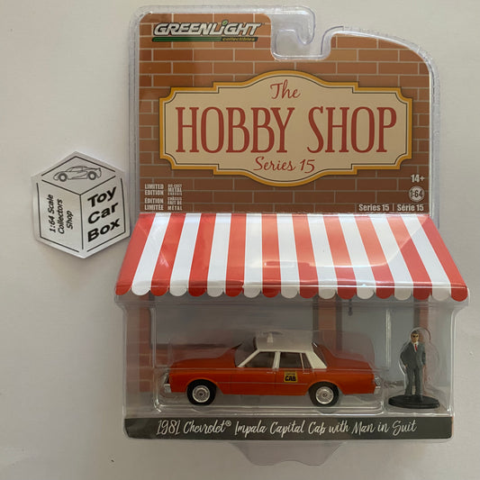 GREENLIGHT - 1981 Chevy Impala Capital Cab (Orange - Hobby Shop Series 15) J11g