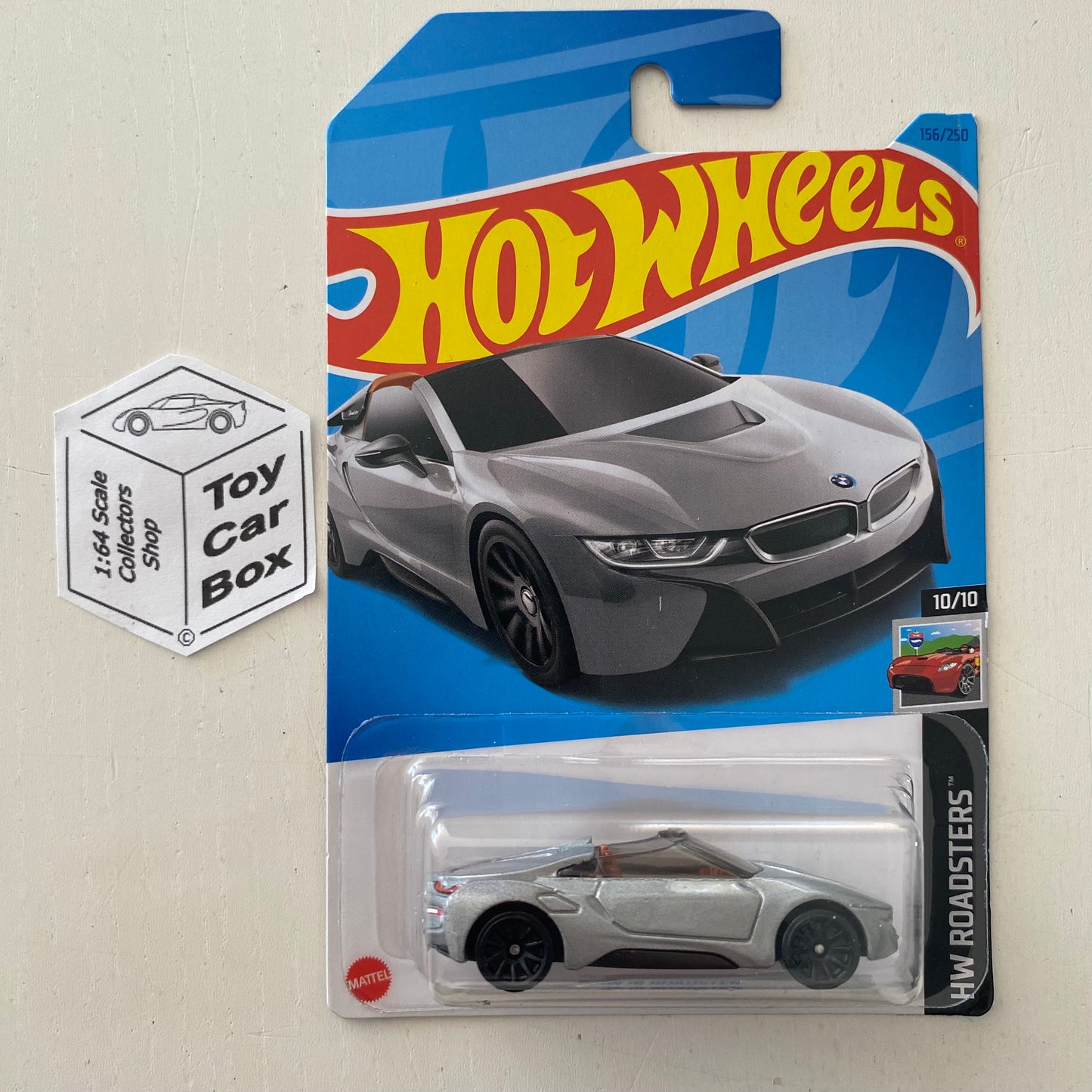 2023 HOT WHEELS #156 - BMW i8 Roadster (Silver - Long Card) B00