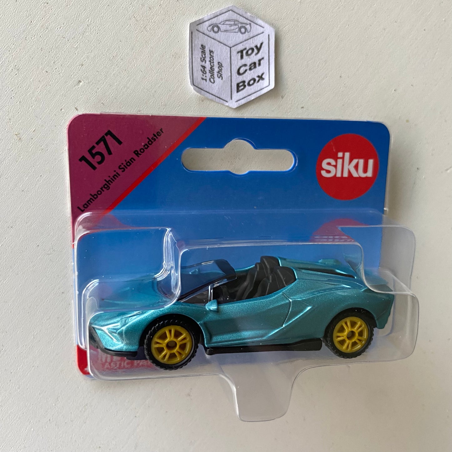 SIKU #1571 - Lamborghini Sian Roadster (Blue - Approx. 1:62 scale) E50