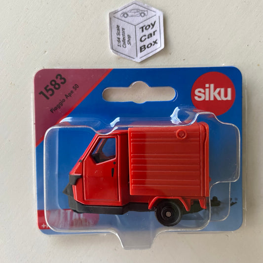 SIKU #1583 - Piaggio Ape 50 (Red, Opening Rear - Approx. 1:44 scale) E50