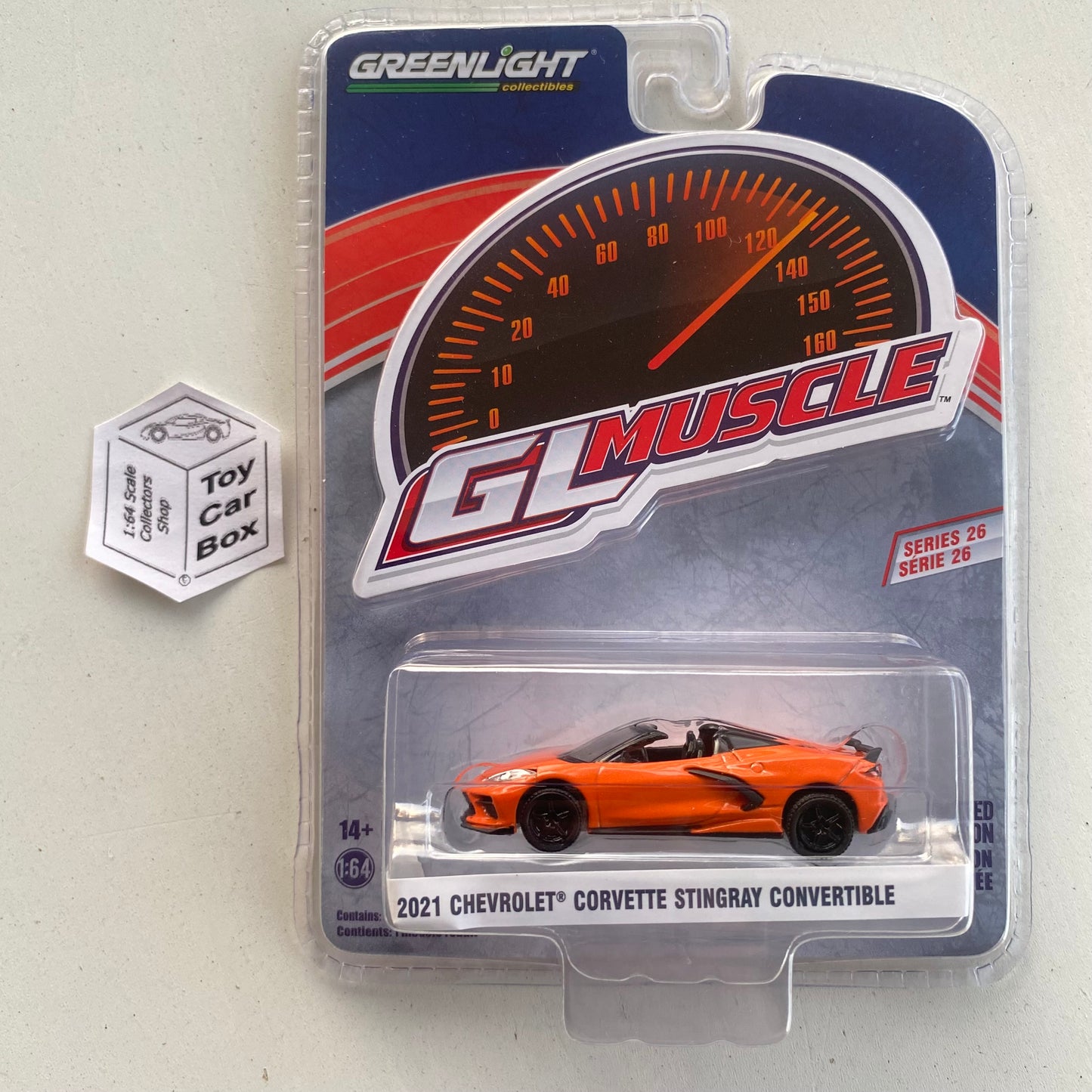 GREENLIGHT - 2021 Chevy Corvette Stingray (Orange - GL Muscle Series 26) G45g