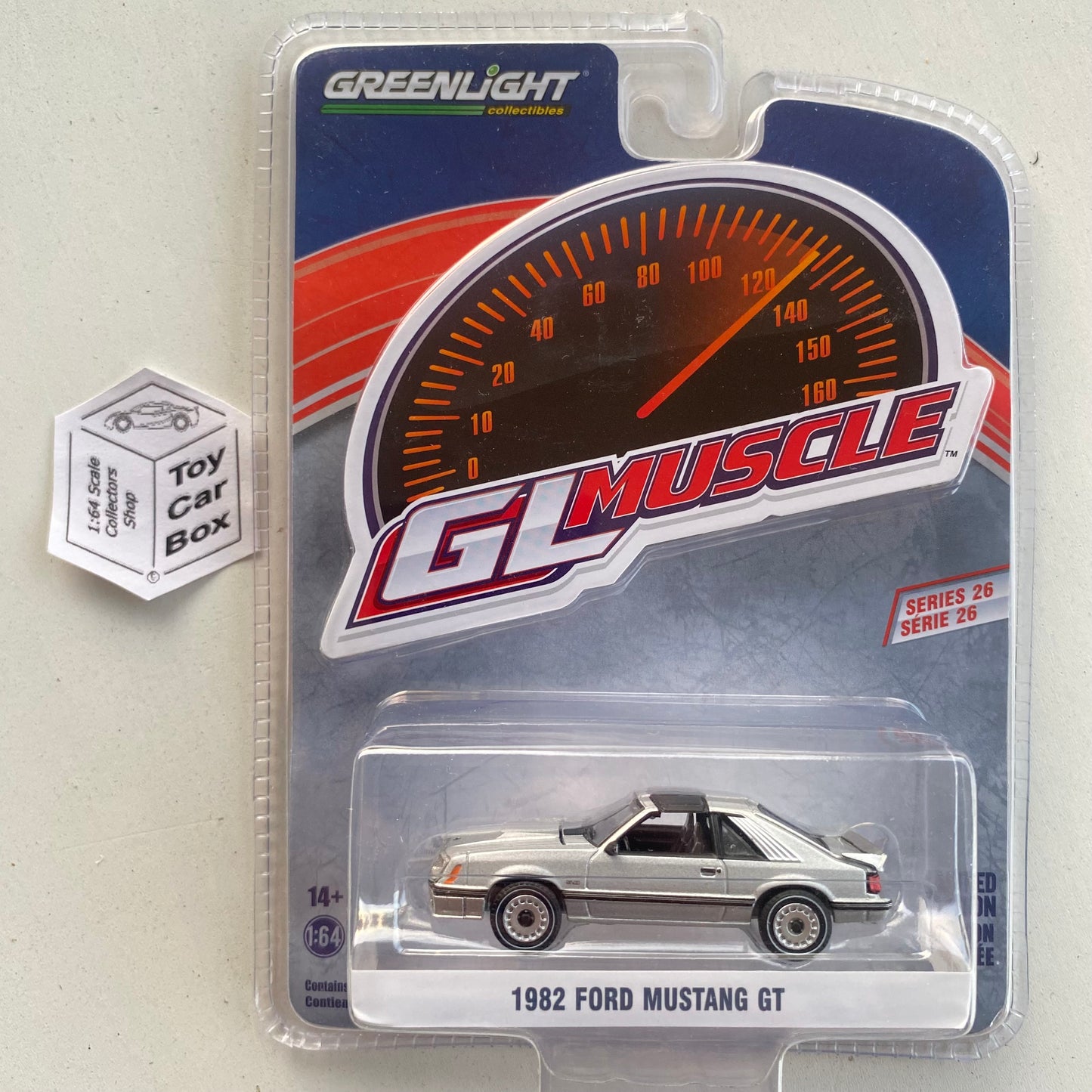 GREENLIGHT - 1982 Ford Mustang GT (Silver - GL Muscle Series 26) G45g