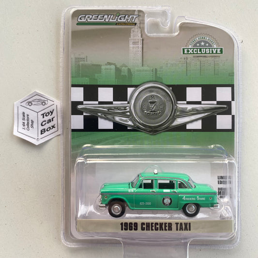 GREENLIGHT - 1969 Checker Cab (Green Zone Cab - Hobby Exclusive) I84g