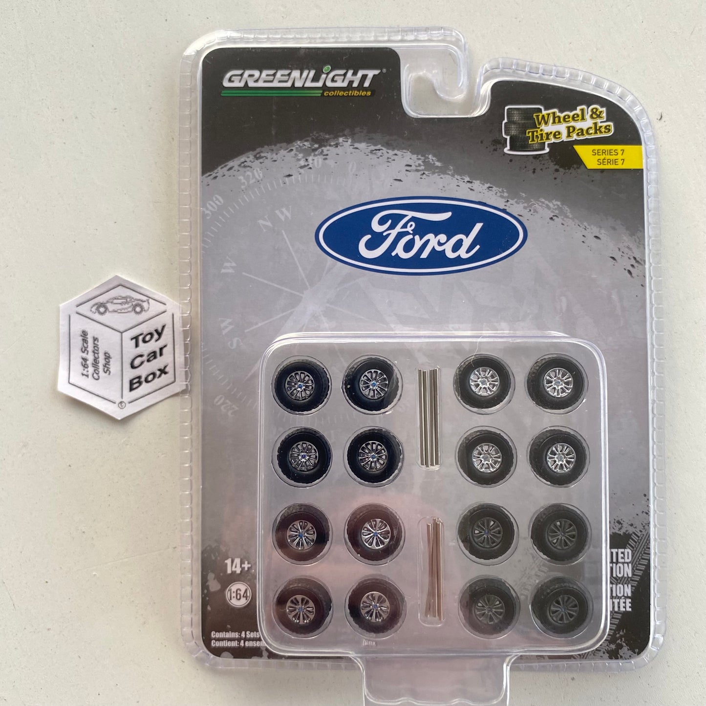 GREENLIGHT - Ford Wheel & Tyre Packs (Series 7 - 4 Set Of Wheels & Axles) G45g