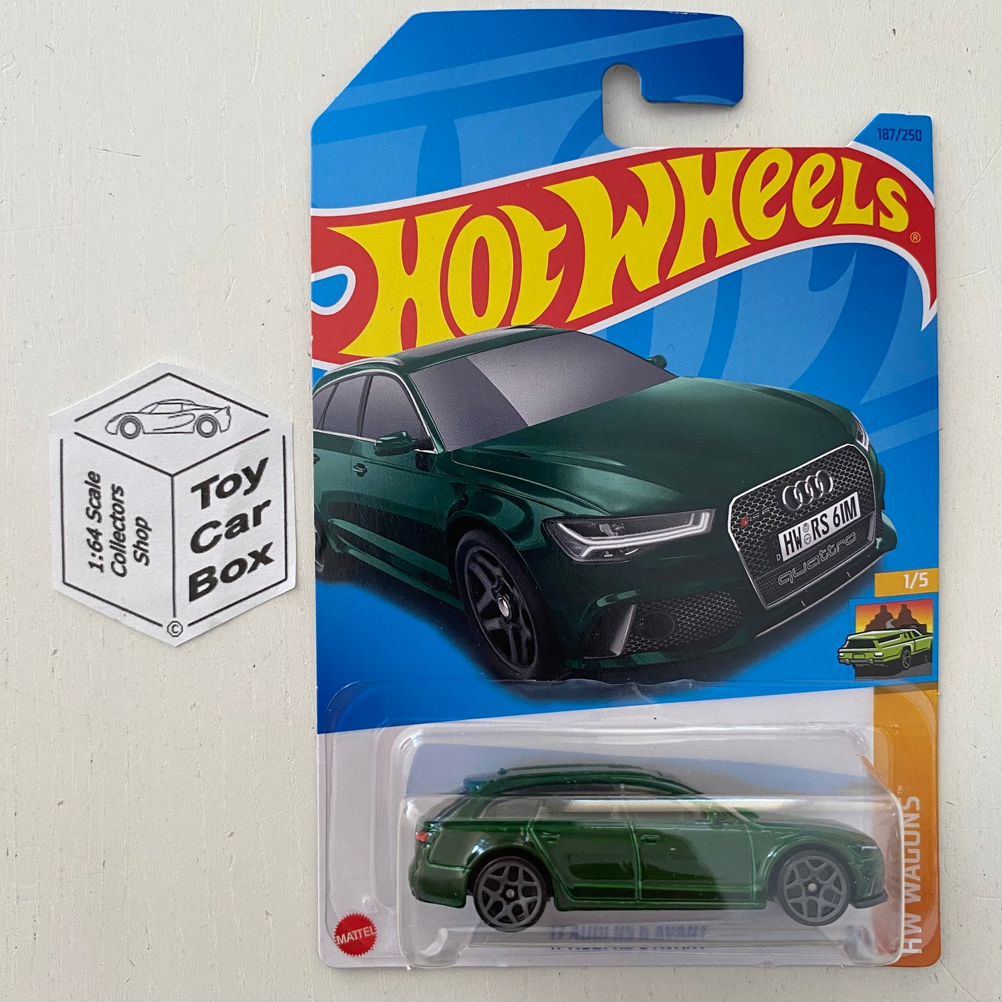 2023 HOT WHEELS #187 - ‘17 Audi RS6 Avant (Green #1 Wagons - Long Card) B53
