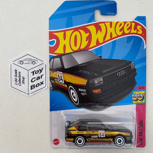 2023 HOT WHEELS #152- ‘84 Audi Quattro Sport (Black #9 The 80s- Long Card) B53