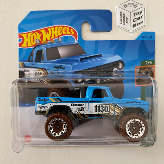 2023 HOT WHEELS #161 - ‘70 Dodge Power Wagon (Blue #2 Mud Studs -Short Card) A26