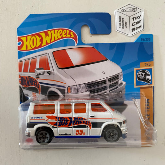 2023 HOT WHEELS #66 - Dodge Van (White #2 HW 55 Race Team - Short Card) A26