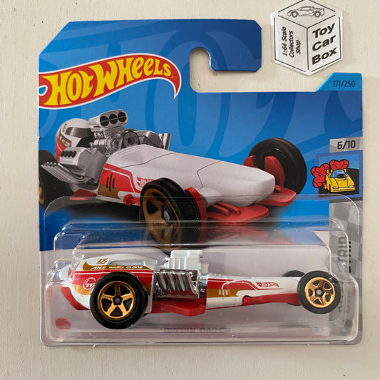 2023 HOT WHEELS #171 - Rockin Railer (White #6 Drag Strip - Short Card) A26