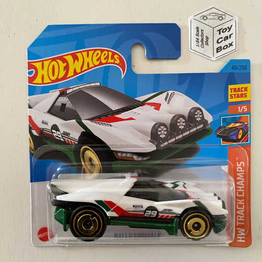 2023 HOT WHEELS #40 - Rally Special (White #1 Track Champs - Short Card) A26