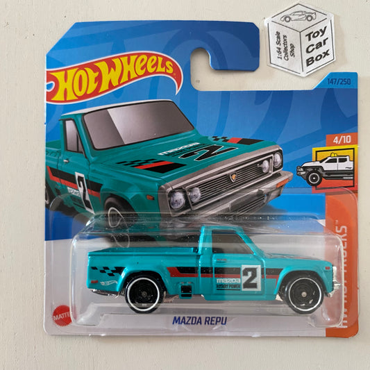 2023 HOT WHEELS #147 - Mazda Repu (Green #4 HW Hot Trucks - Short Card) A26