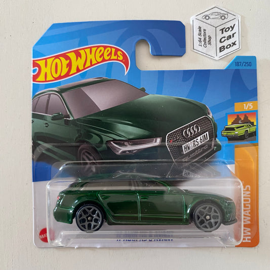 2023 HOT WHEELS #187 - ‘17 Audi RS6 Avant (Green #1 Wagons - Short Card) A26