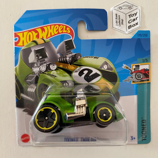 2023 HOT WHEELS #170 - Tooned Twin Mill (Green #1 Tooned - Short Card) A26