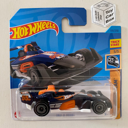 2023 HOT WHEELS #159 - HW-4-Trac (Black #5 HW 55 Race Team - Short Card) A26