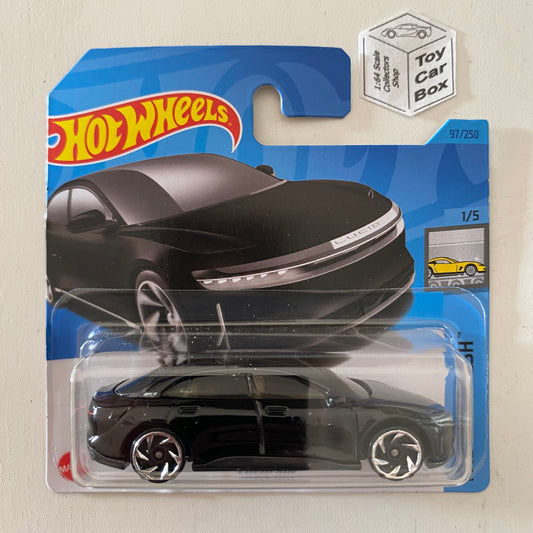 2023 HOT WHEELS #97 - Lucid Air (Black #1 Factory Fresh - Short Card) A26