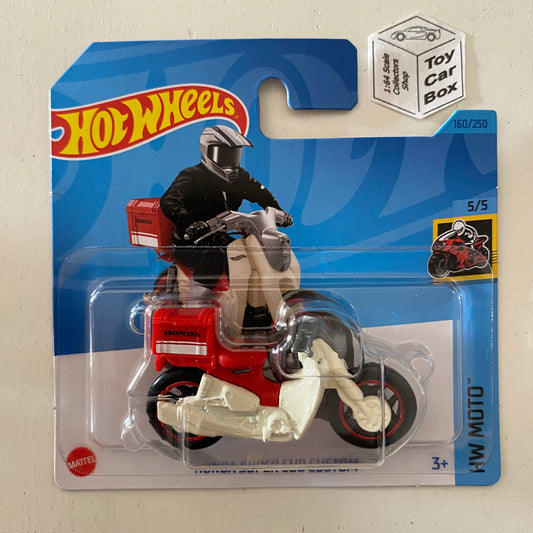 2023 HOT WHEELS #160 - Honda Super Cub Custom (Red #5 HW Moto - Short Card) A26