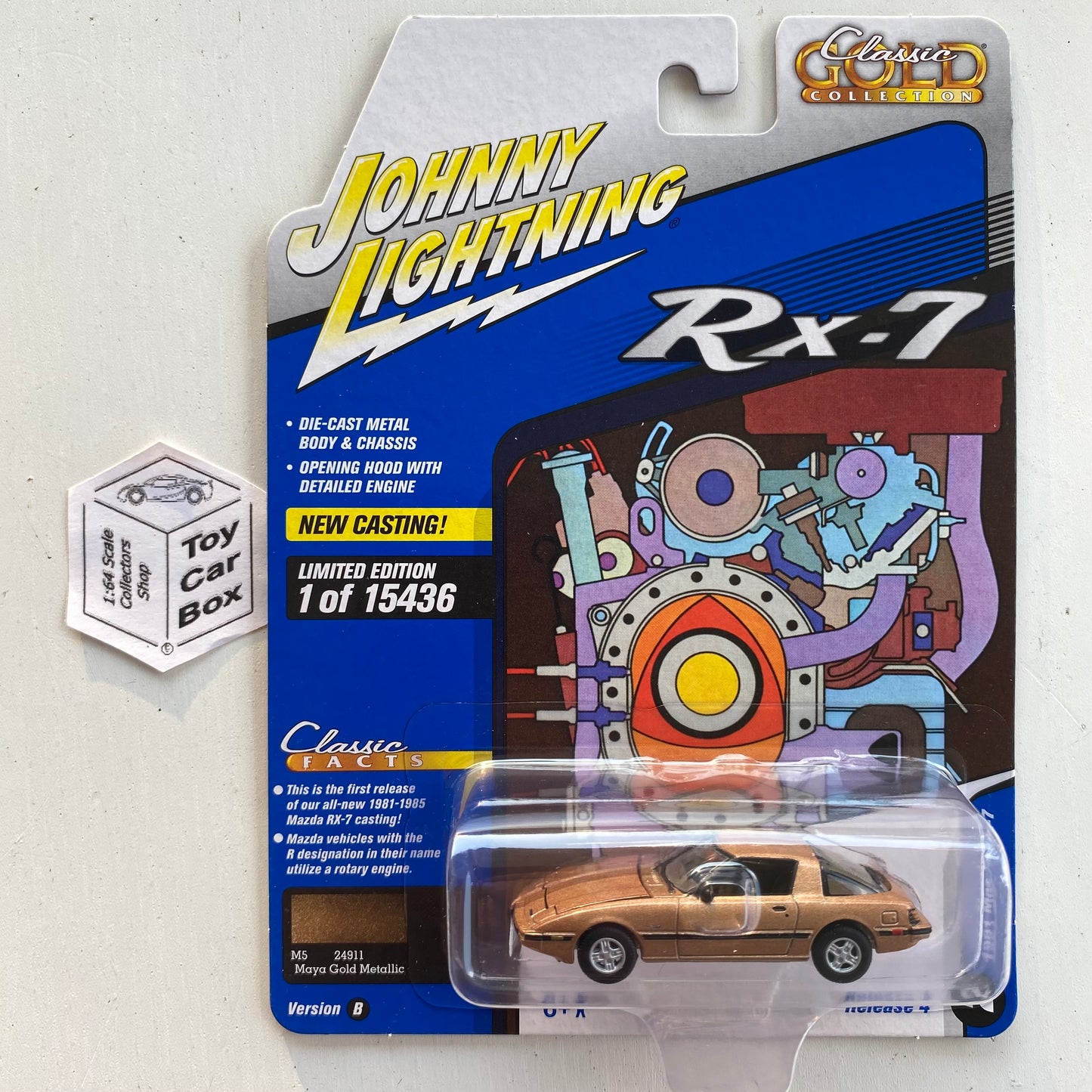 2021 JOHNNY LIGHTNING - 1981 Mazda RX-7 (Maya Gold - Classic Gold 4B) L05