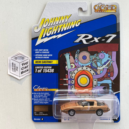 2021 JOHNNY LIGHTNING - 1981 Mazda RX-7 (Maya Gold - Classic Gold 4B) L05