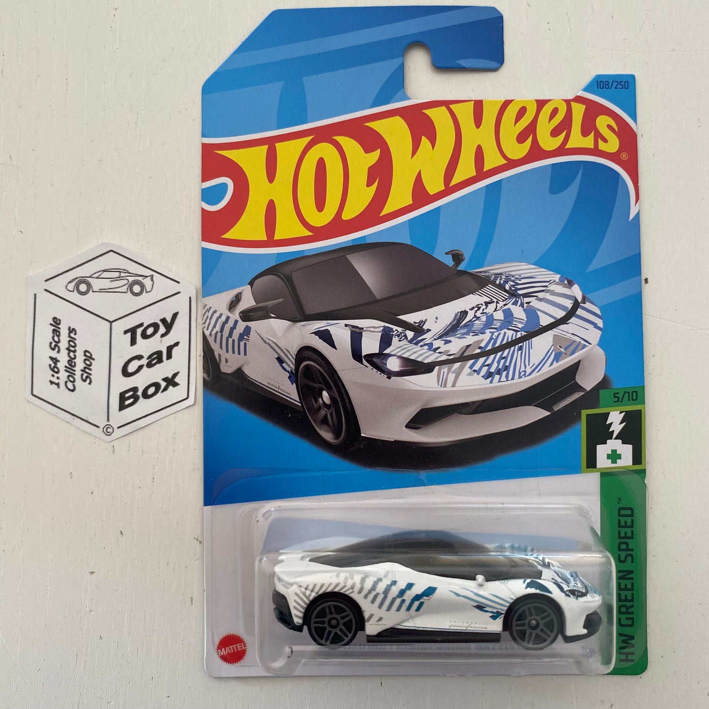 2023 HOT WHEELS #108 - Automobil Pininfarina Battista (White - Long Card) A60