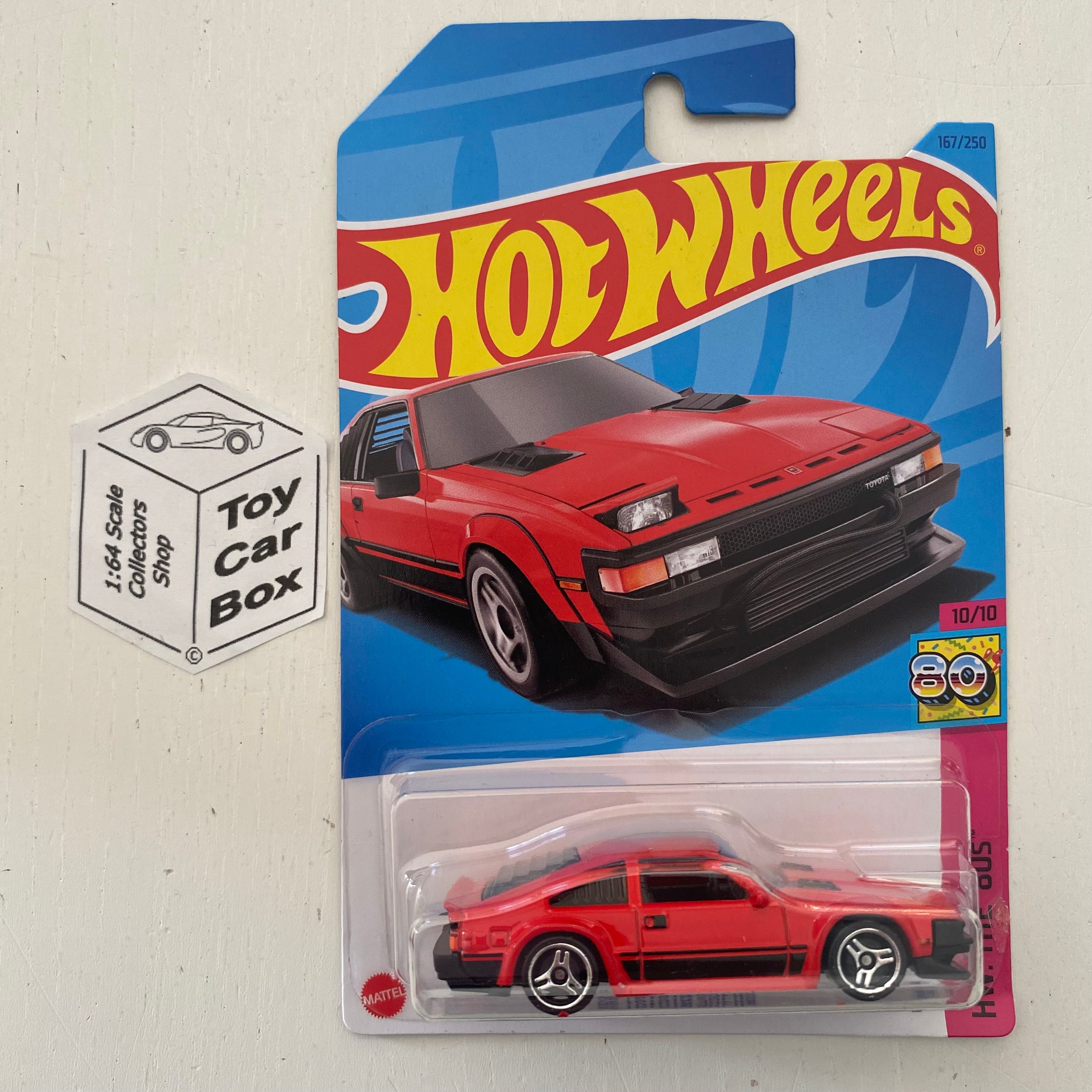 2023 HOT WHEELS #167 - ‘82 Toyota Supra (Red #10 HW The 80s - Long Card) B00