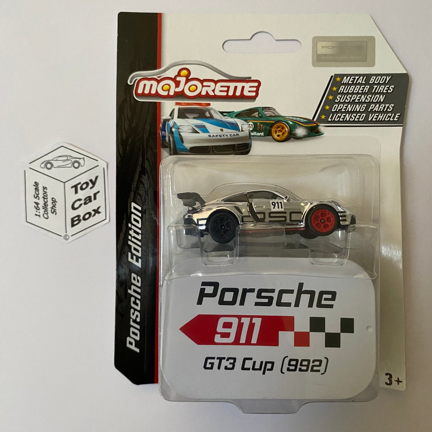 MAJORETTE Porsche 911 (992) GT3 Cup (Chrome 1/64* Deluxe - Collectors Tin) H13