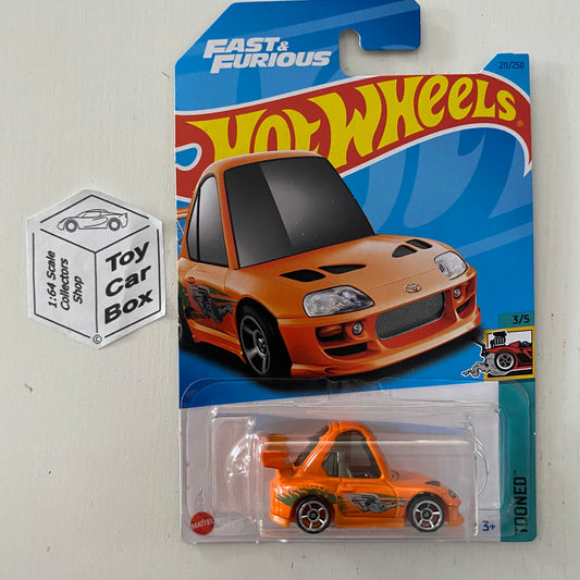 2023 HOT WHEELS #211 - ‘94 Toyota Supra (Fast & Furious #3 Tooned - Long Card) B00