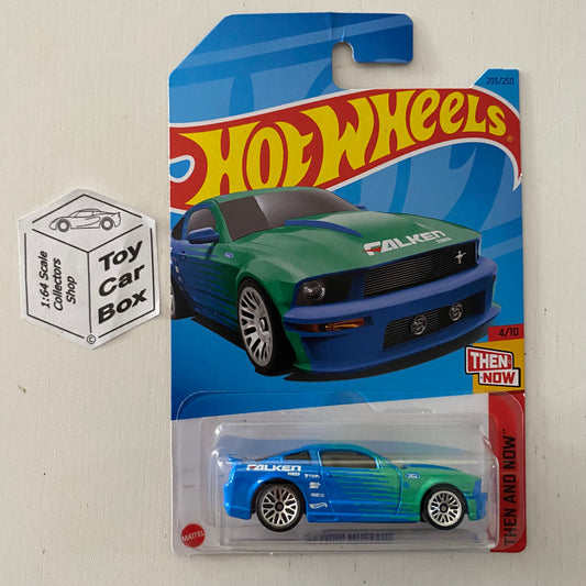 2023 HOT WHEELS #205 - ‘07 Ford Mustang (Falken #4 Then & Now - Long Card) B00