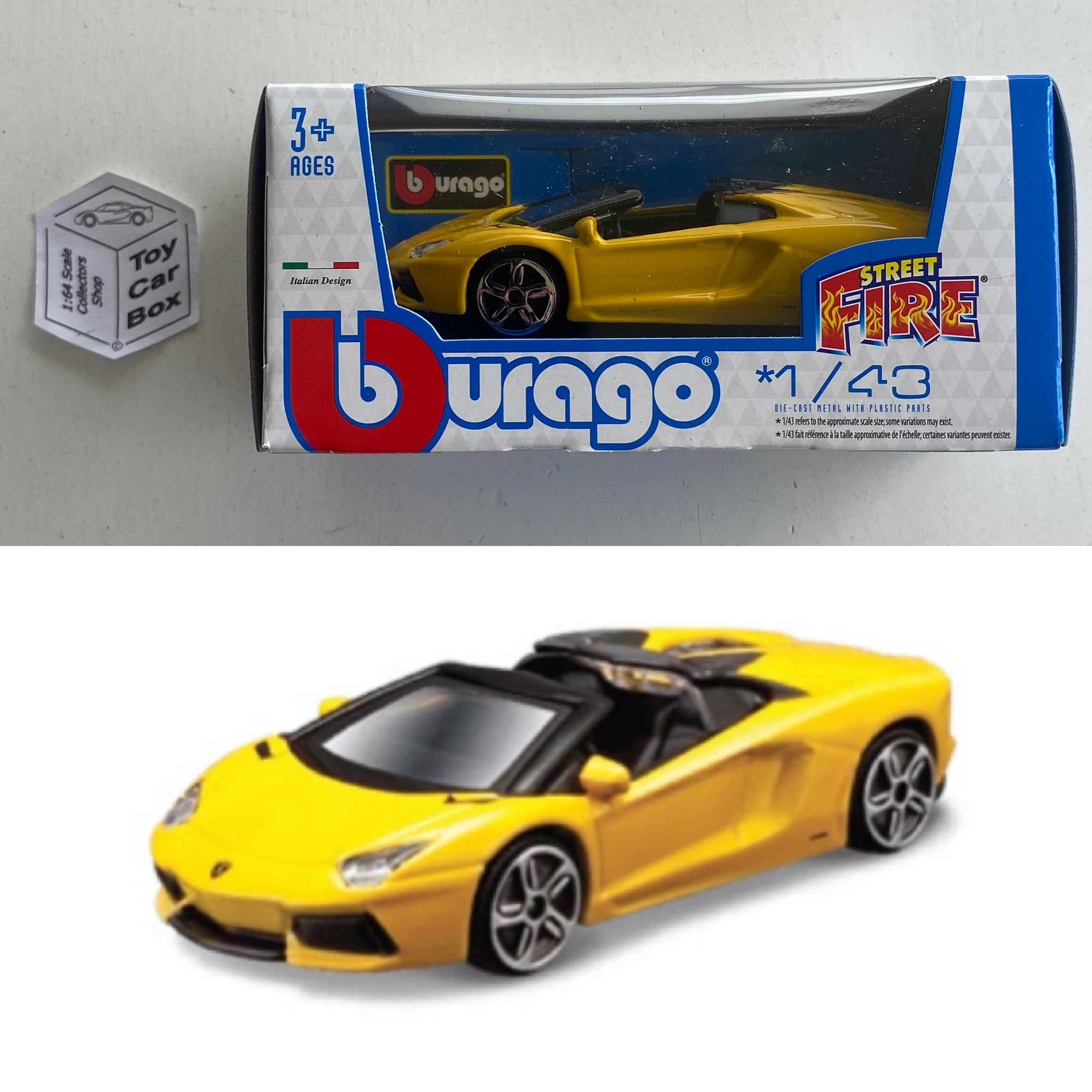Bburago Gift Pack 3 Auto Lamborghini 1:43 – Modellini Diecast Con Licenza Ufficiale: Centenario, Aventador, Urus, Countach, Revuelto