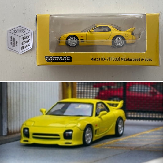 TARMAC - Mazda RX-7 FD3S (Mazdaspeed A-Spec - Yellow - 1/64 Scale) M15