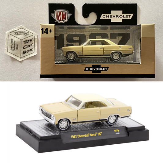 M2 MACHINES - 1967 Chevy Nova SS (Beige - Detroit Muscle R79 - 1/64) L92g