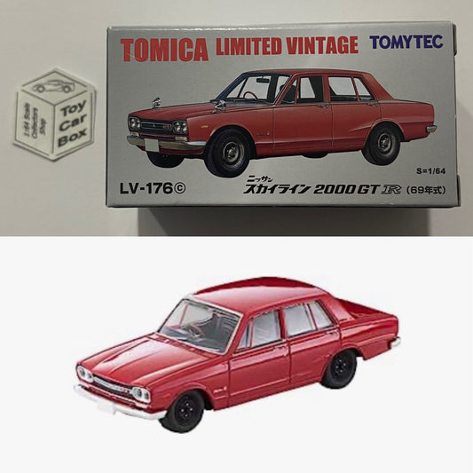 TOMICA Limited Vintage - 1969 Nissan Skyline 2000 GT-R (1/64 - Red #LV-176) BH30