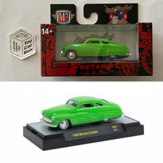 M2 MACHINES - 1949 Mercury Custom (Green - Detroit Muscle R88 - 1:64) L92g
