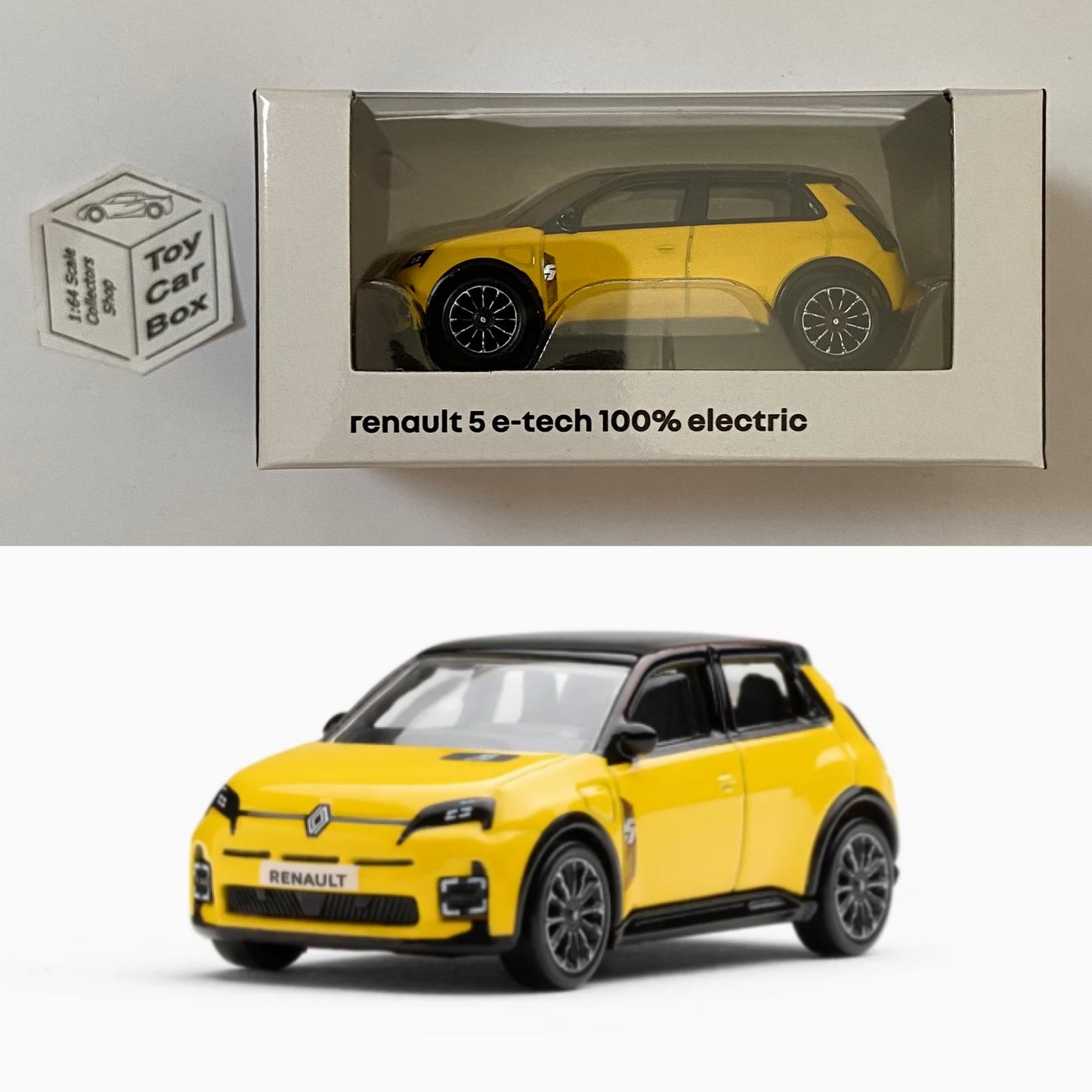 NOREV - 2024 Renault 5 e-tech (Yellow - 1:64 Scale - Boxed) F33g