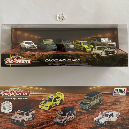 MAJORETTE CastHeads Gift Set (Mustang, Bronco, Defender, 190E Evo2 & G500) BD19