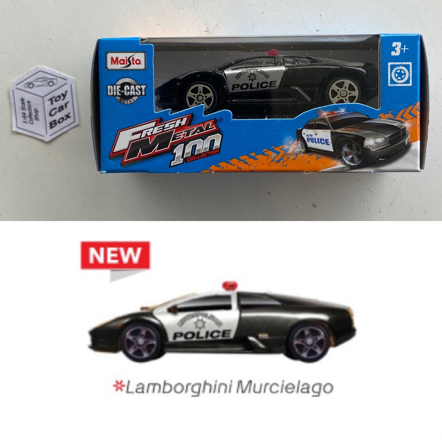 MAISTO Fresh Metal - Lamborghini Murcielago (Police - 1/64 Scale) B98