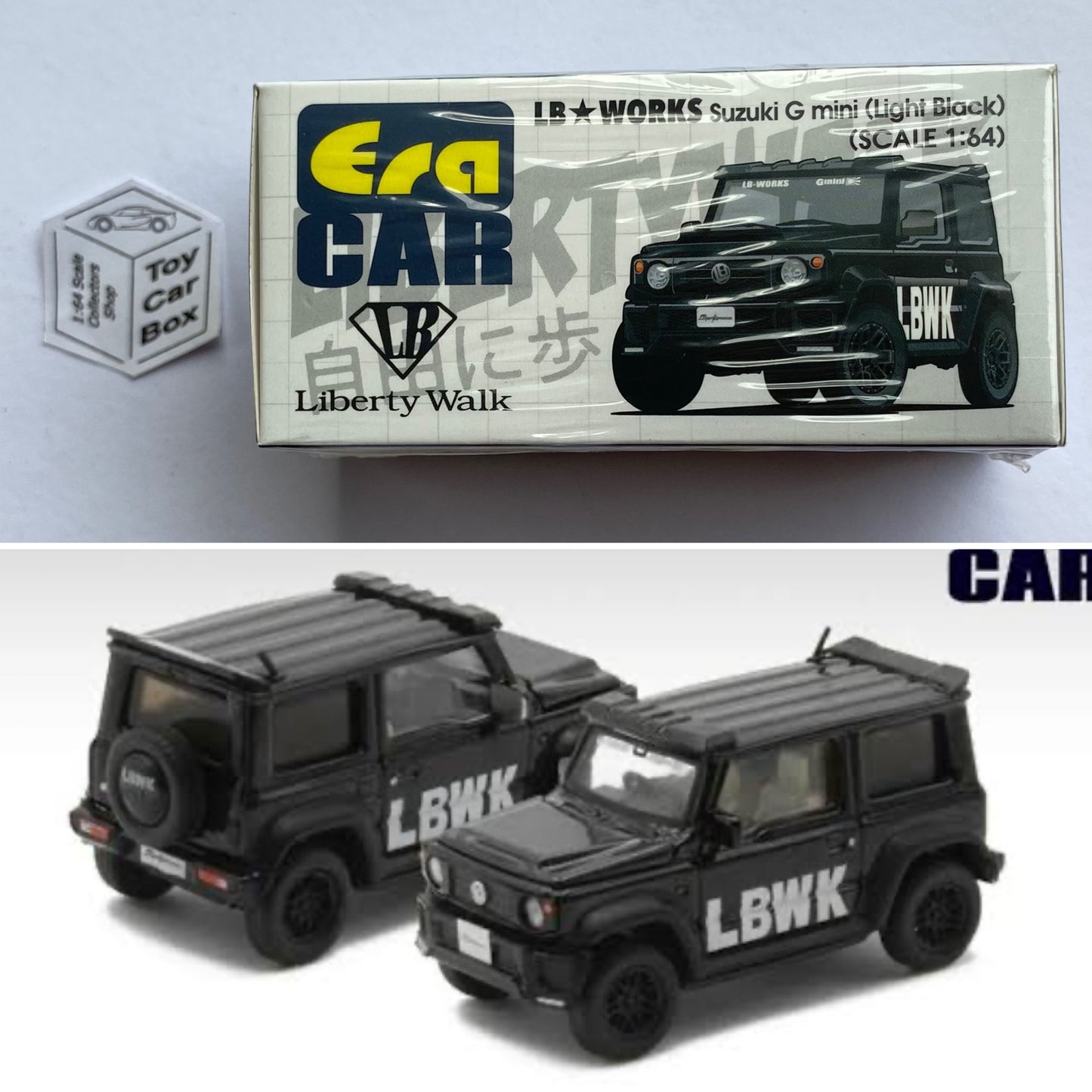 ERA CAR - Suzuki Jimny LB WORKS Mini G (1:64 Scale - Black - Boxed) K76