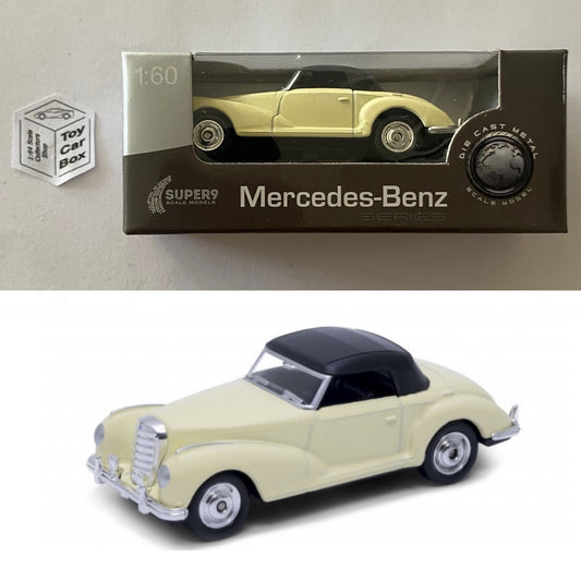 WELLY 1:60-64 - 1955 Mercedes-Benz 300S (Cream #52302 - Boxed - See Notes) E01g