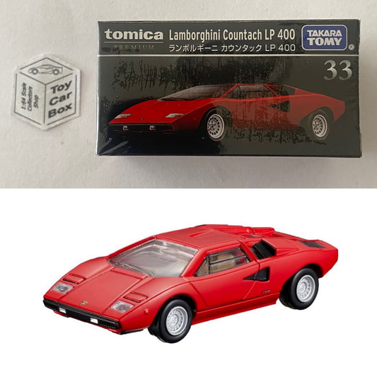 TOMICA Premium #33 - Lamborghini Countach LP400 (Red - 1/61 Scale - Boxed) J00